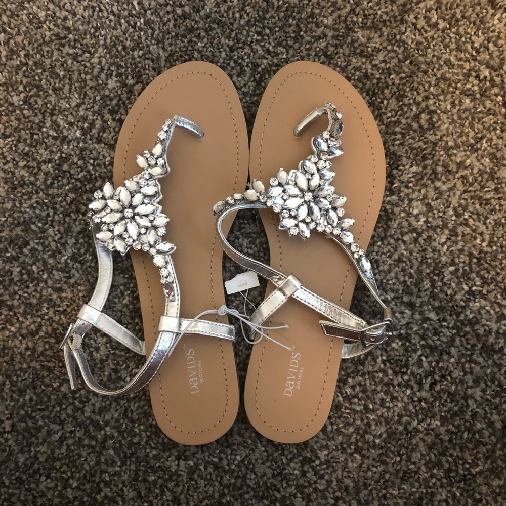 Wedding Sandals by David’s Bridal